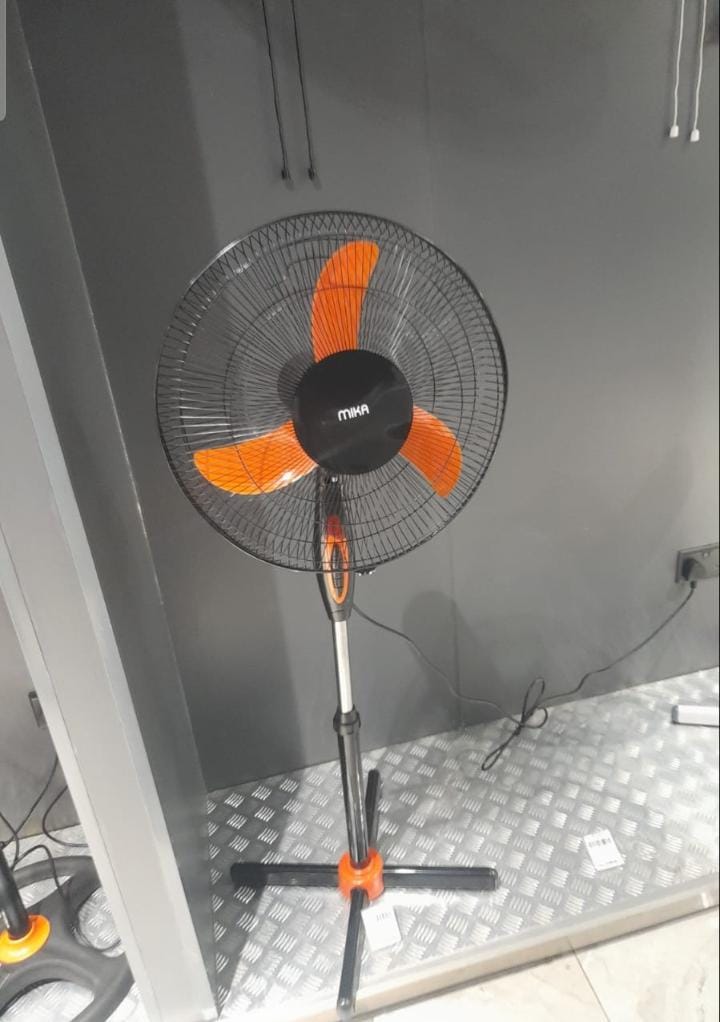 Mika 16 Inches Orange and Black Standing Fan