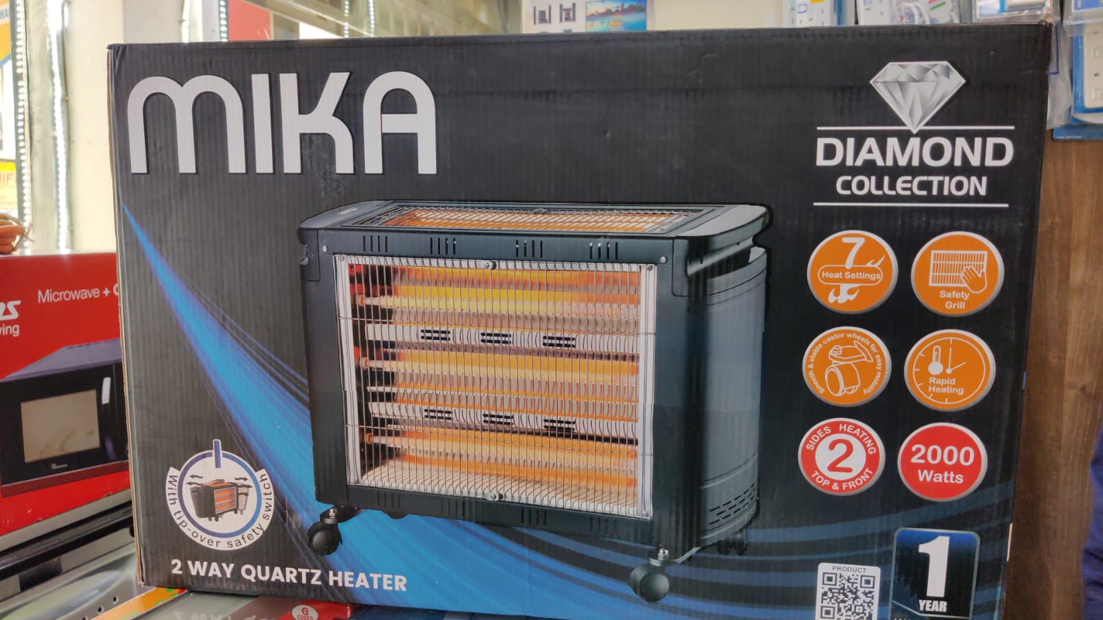 Mika Top and Front Quartz Heater