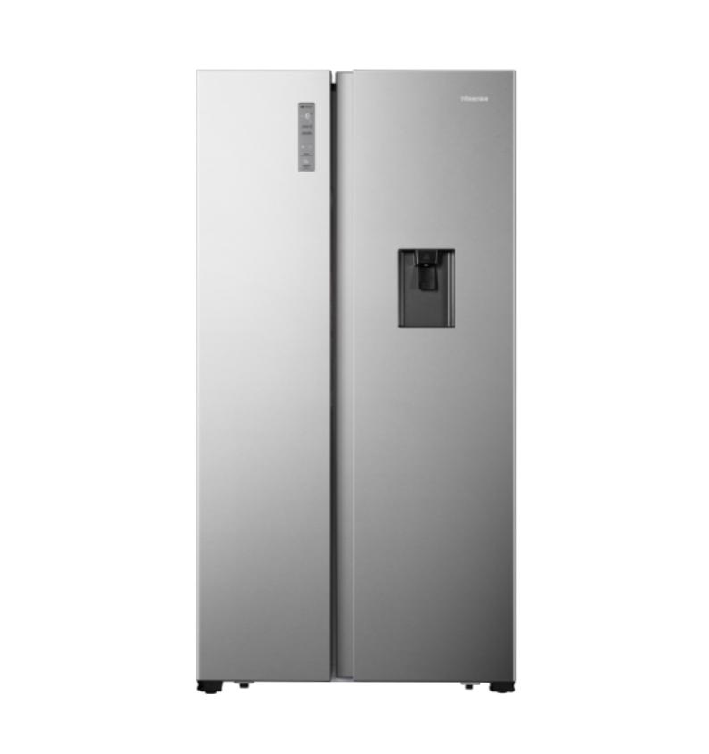 Hisense Fridge 518 Litres Non Frost Silver Side By Side With Water Dispenser Silver