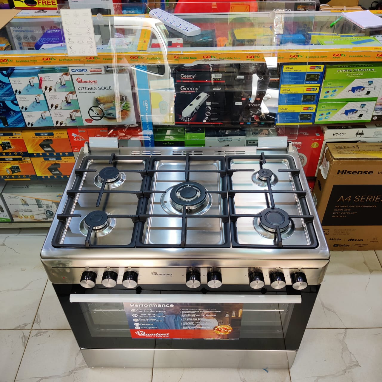 Ramton Silver Cooker 5 Gas 90*60 Inox Cooker-(RF/499)